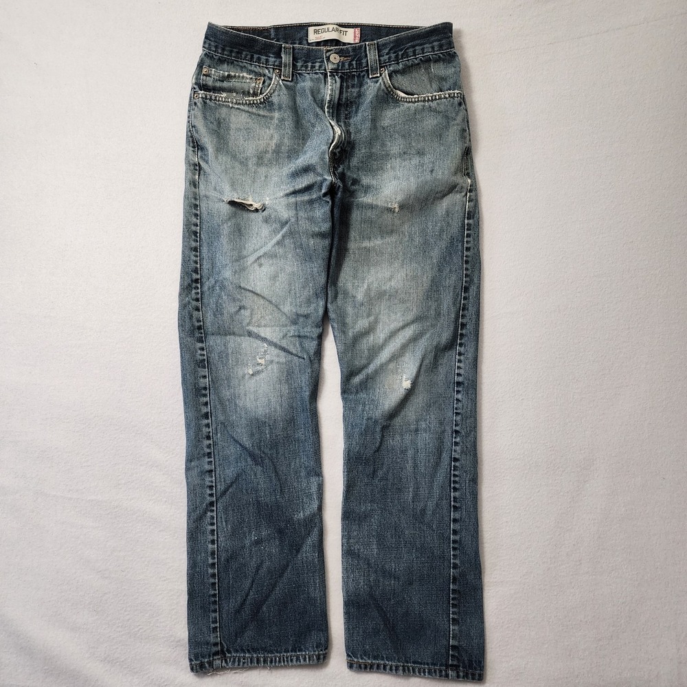 Vintage Y2k Levis 505 Distressed Jeans Mens 33x32 Fade Skater Grunge Workwear